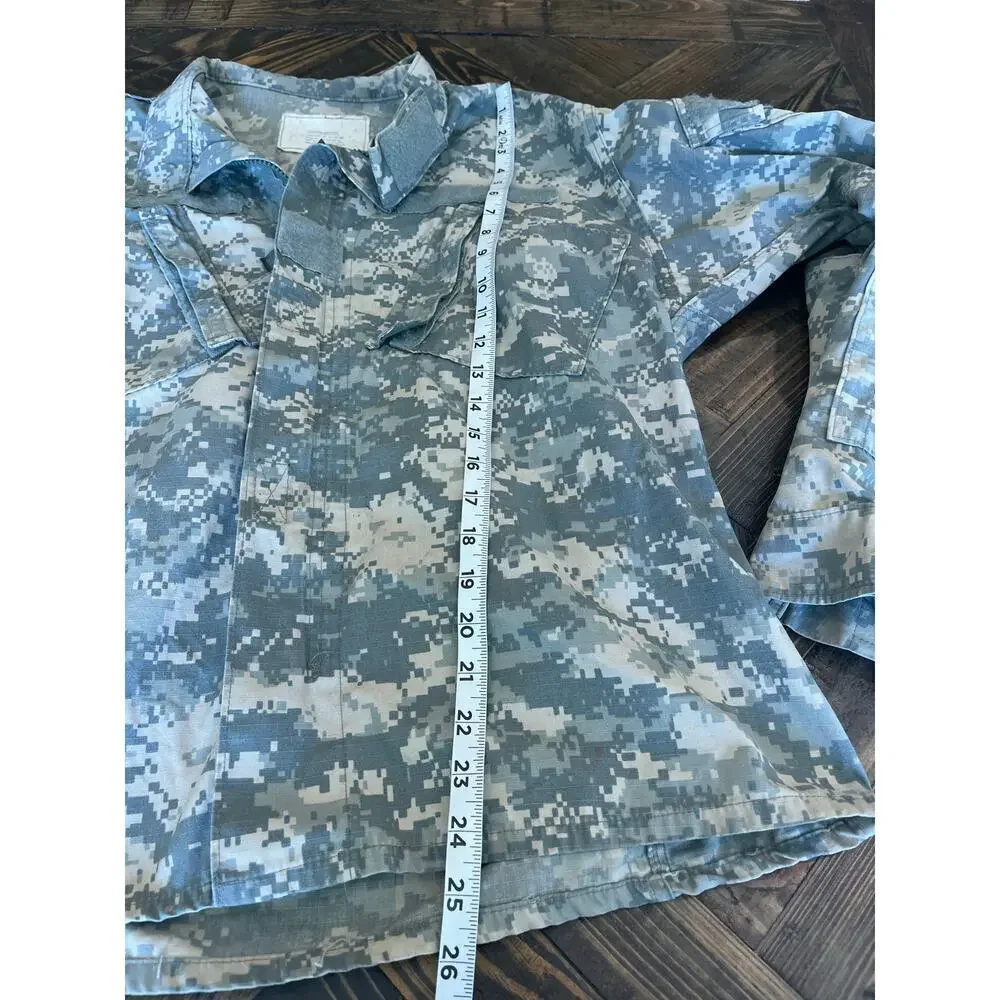 Military Combat Digital Camo Jacket Men Medium Short Costume Full Zip Hiking